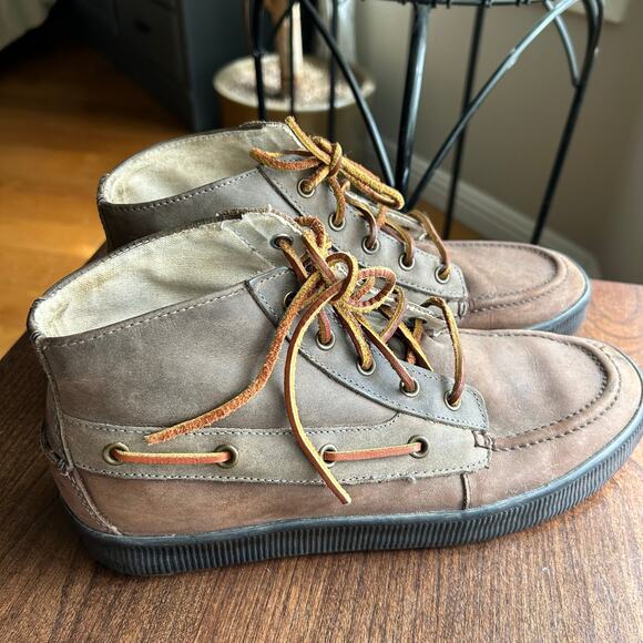 Polo Ralph Lauren Delmont Leather Boat Boots Shoes Men\'s size 9.5 D main image 9